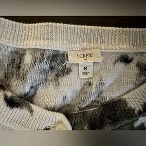 J. Crew Women's Black, hunter green and White Cardigan SMALL
